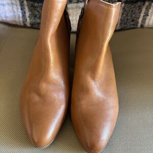Frye Tan Leather Ankle Booties
